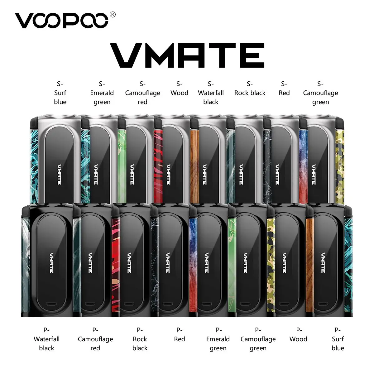 Большая распродажа электронных сигарет vape Mod оригинальный VOOPOO Vmate 200 Вт Двойной