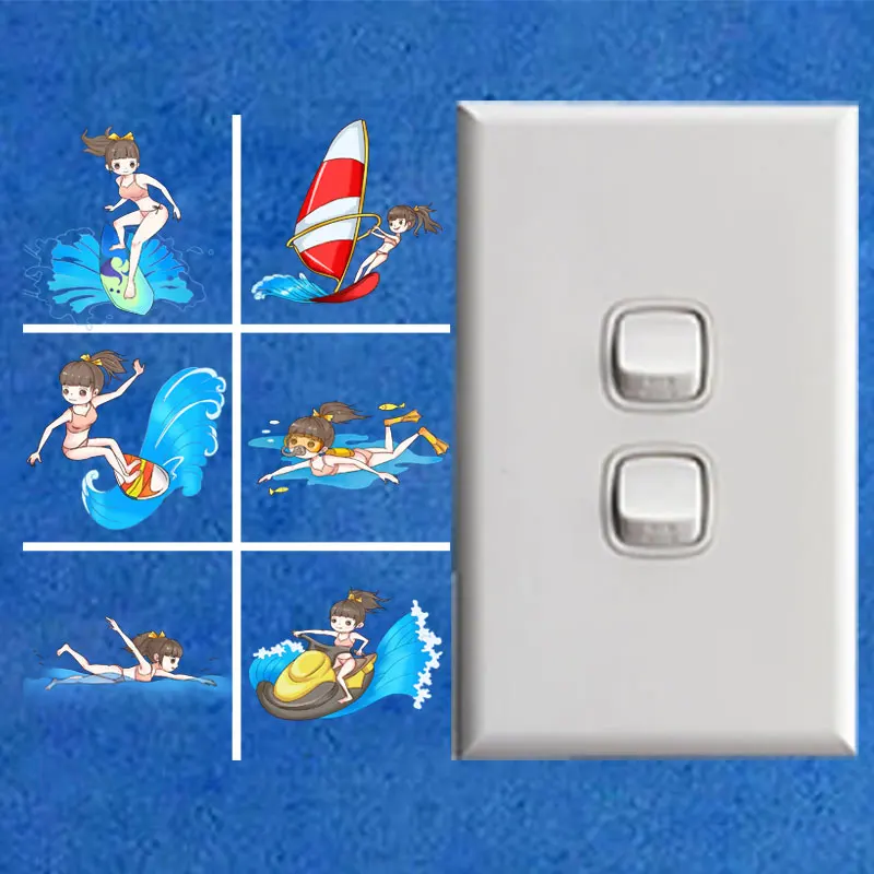 YOJA Aquatics обучающий декор для плавания настенный стикер выключателя гостиной
