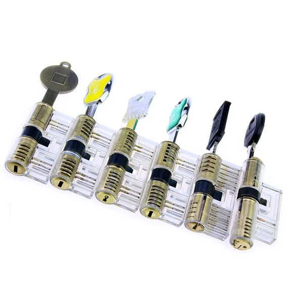 Новое поступление 6 шт. прозрачный вырез видимый замок для практики набор с