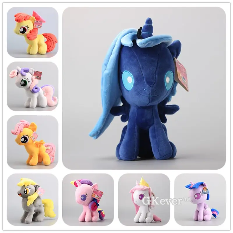 Милые плюшевые лошади Q версия принцесса Луна Celestia Cadance игрушки милые набивные