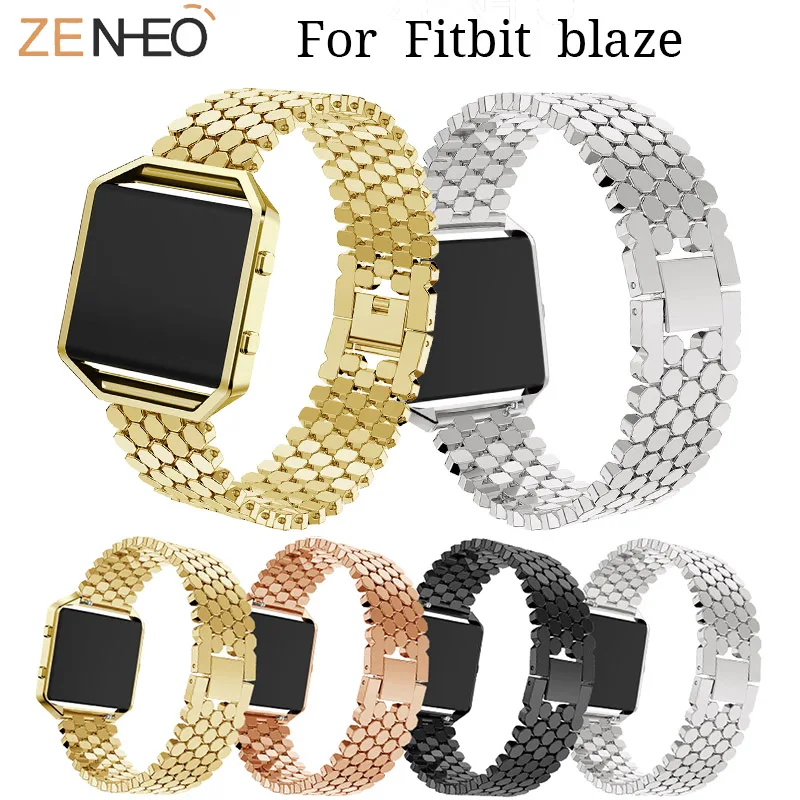 

Men's Women's Metal Watchband For Fitbit Blaze Smart Watch Strap replacement Wristband For Fitbit Blaze watch band Bracelet