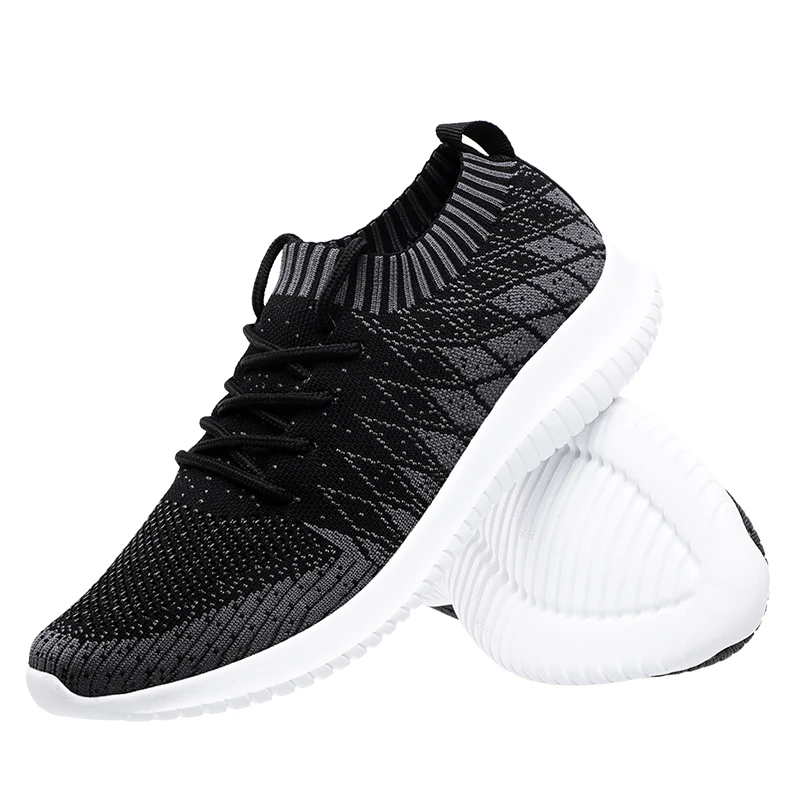 Дышащая Flyknit спортивная обувь для мужчин Легкая мужская прогулок от промокания