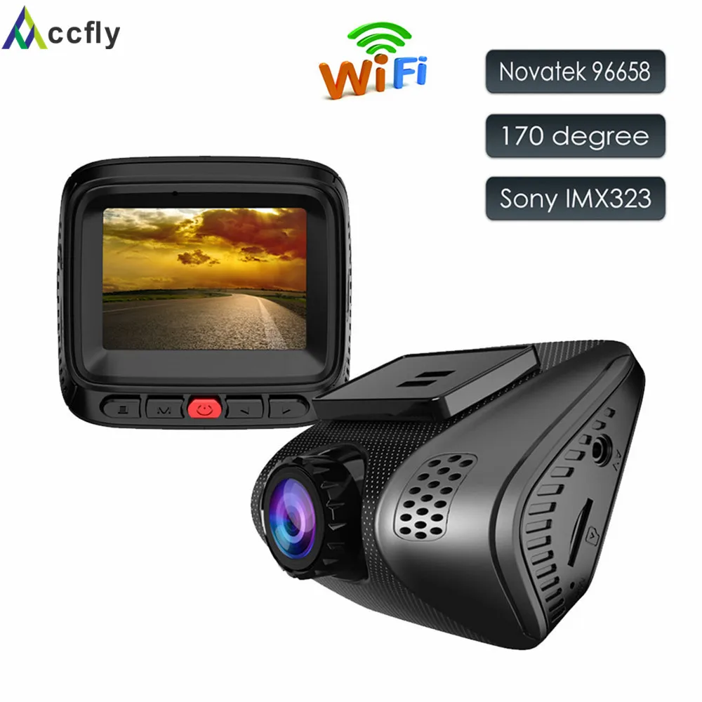 Accfly wifi Автомобильный видеорегистратор DVRs Novatek 96658 sony IMX323 Full HD 1080 P 170 градусов|dash cam