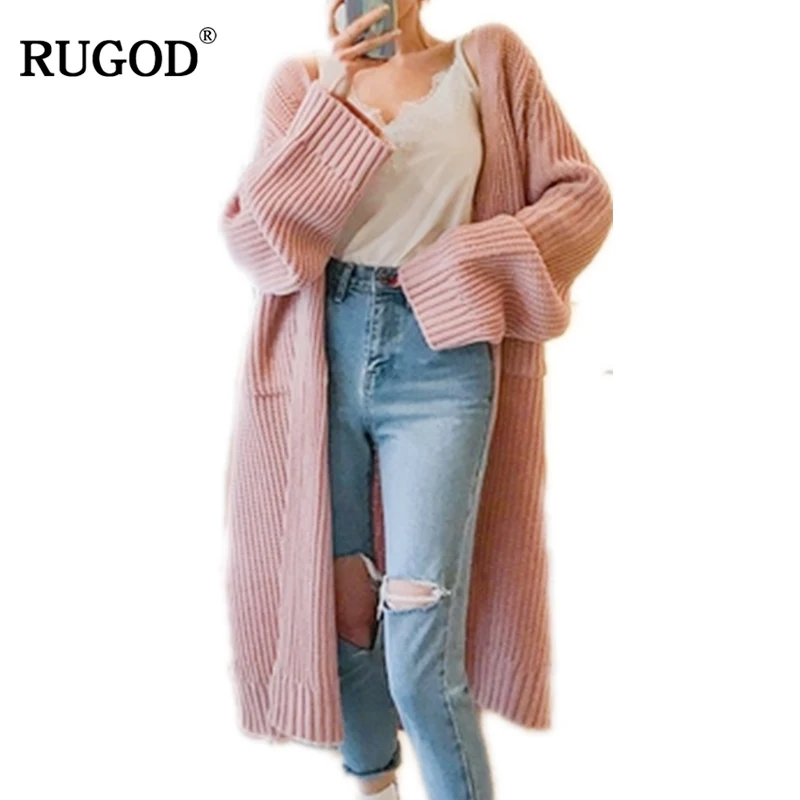 Новинка 2019 зимняя модная женская модель RUGOD с карманами необычный длинный