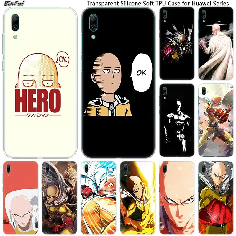 Горячая Распродажа! Сайтама one punch man Мягкий силиконовый чехол для телефона Huawei Mate
