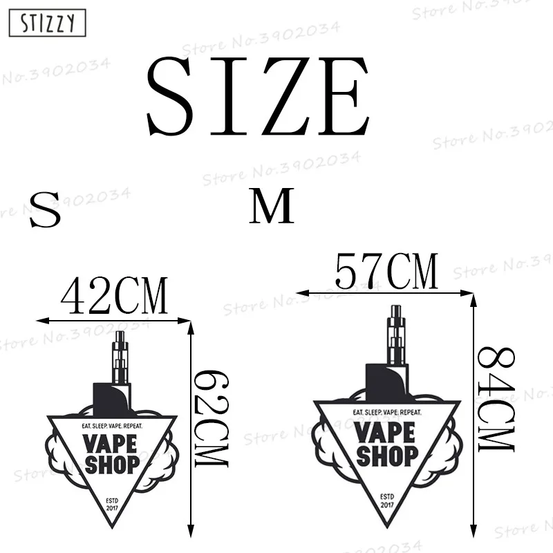 Настенная Наклейка stizzy Interior Vapeshop Logo виниловые настенные наклейки для курения