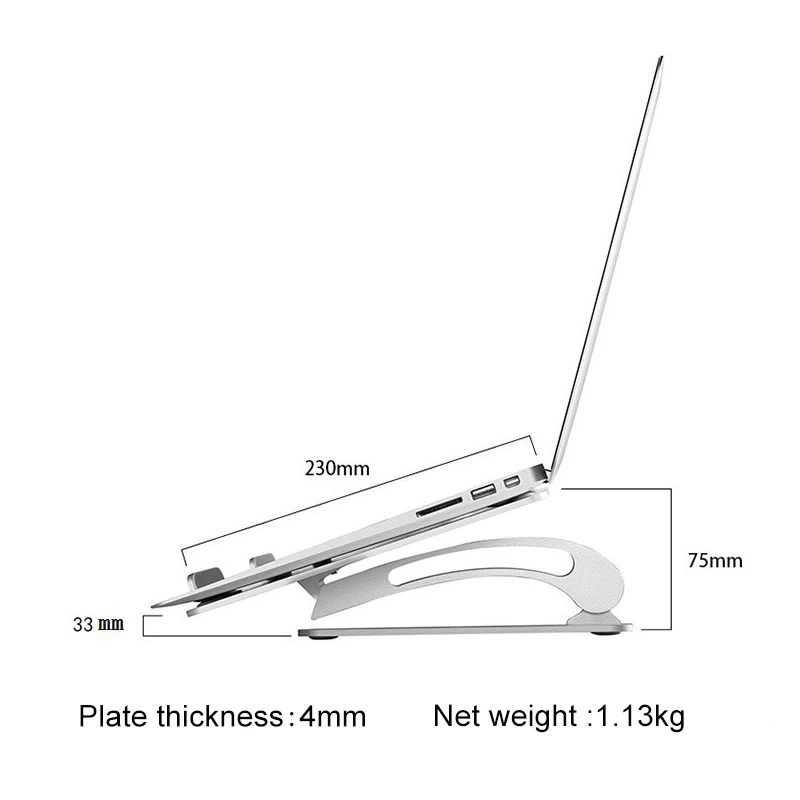 Регулируемая подставка для ноутбука регулируемая MacBook Pro/Air/iPad/Notebook/Tablet/PC 10-17