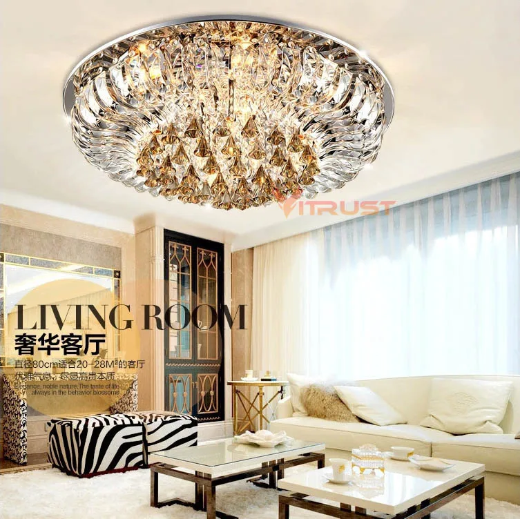 Candelabros de techo de cristal con forma de cisne para sala de estar, dormitorio, lámparas de techo LED de cristal moderno
