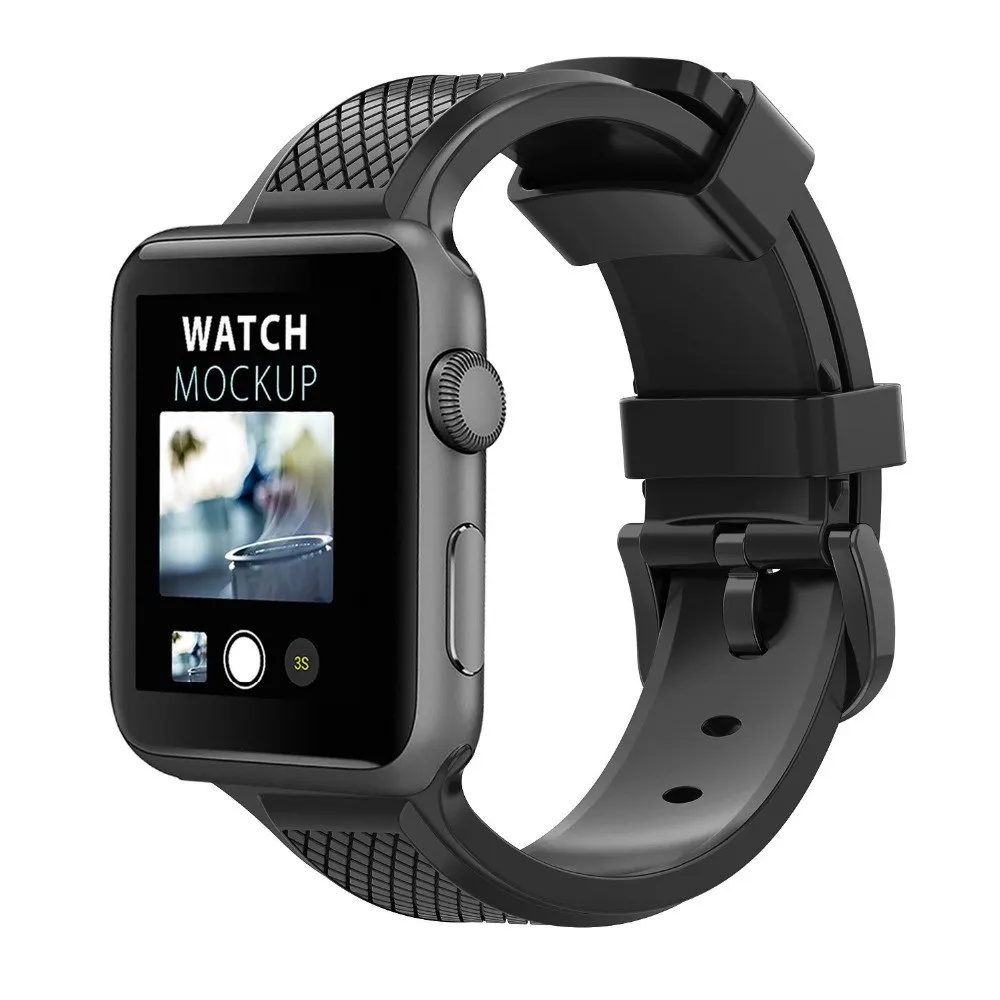 Силиконовый ремешок для Apple Watch 44 мм 40 мм iWatch 42 мм 38 мм мягкий ромбовидный браслет ремешок для Apple watch 4 3 2 1