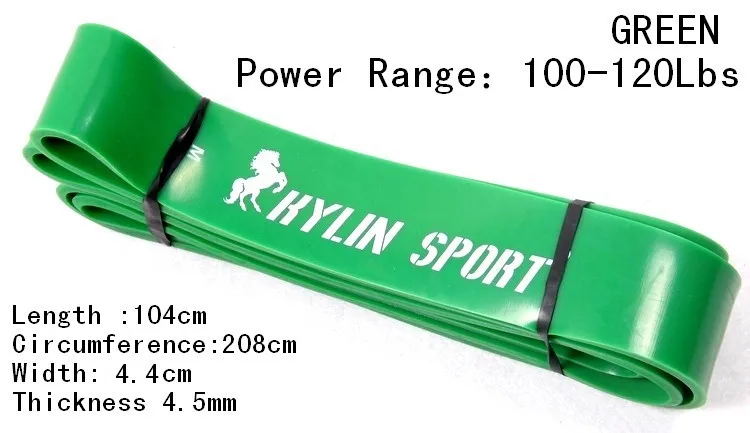 Набор из 5 эластичных лент 41 дюйм натурального латекса для силовых тренировок