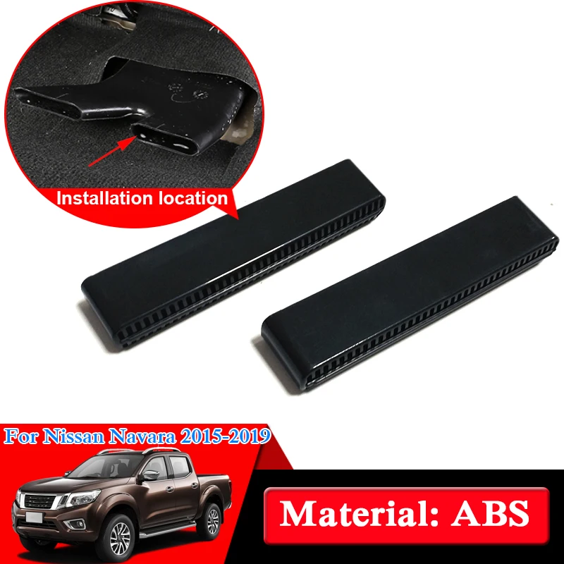 Car Styling ABS Chrome For Nissan Navara NP300 D23 2017-2019 Under Seat Air Outlet Internal Decorations Cover Stickers | Автомобили и