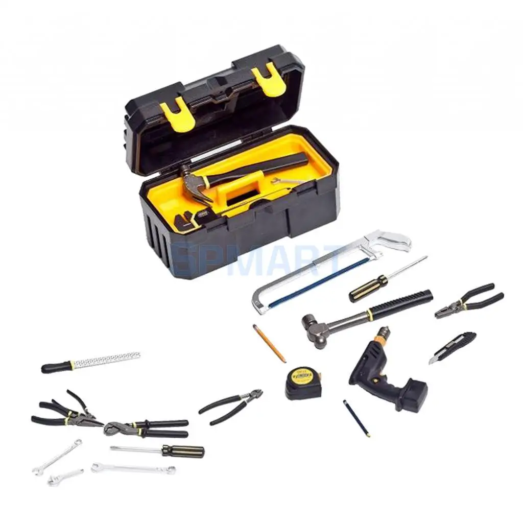 1/6 Scale Plastic Hand Tools Toolbox Set Repair Kit Repairman Accessories for 12'' Action Figure Hot Toys Drangon DID Enterbay |