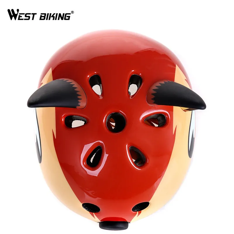 Детский велосипедный шлем WEST BIKING Сверхлегкий с мультяшным рисунком животного