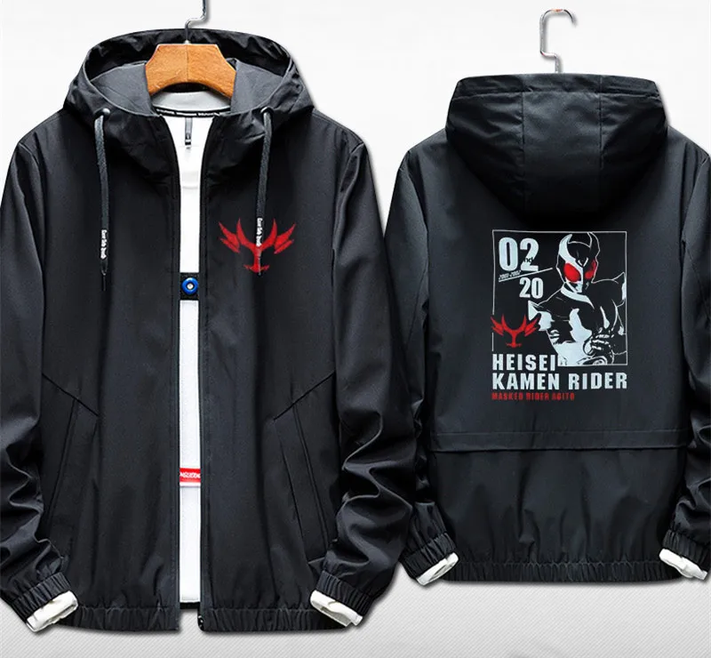 Kamen Rider Heisei 20th аниме печатных косплей костюм черный Толстовка Куртка
