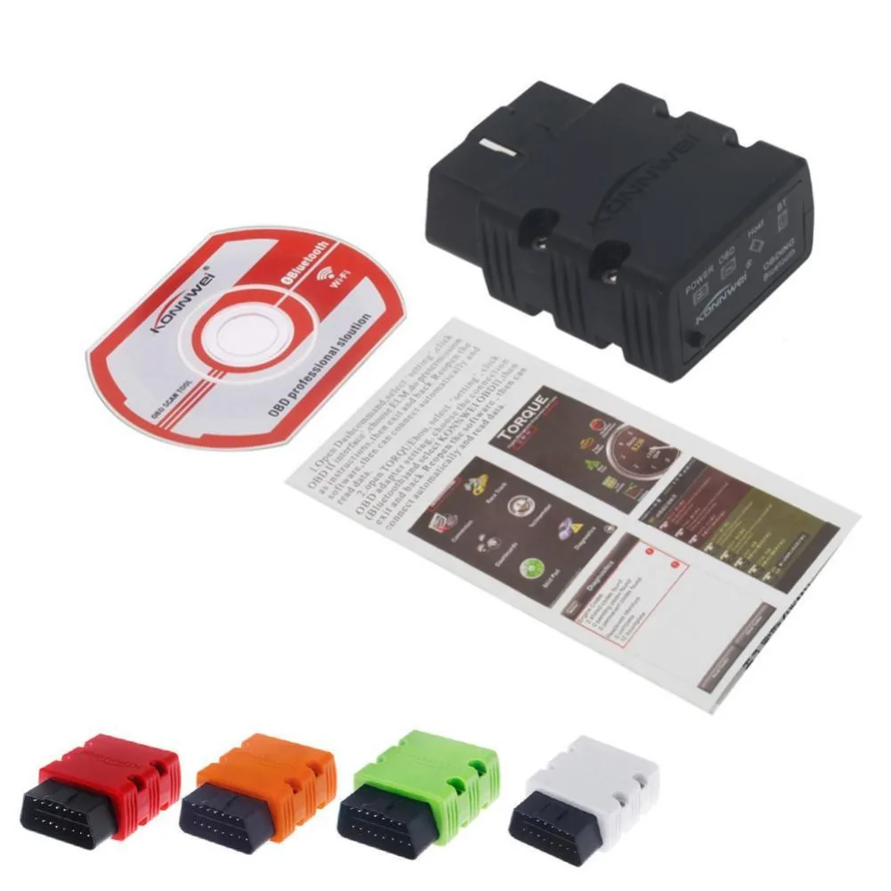 5 цветов Мини ELM327 OBD2 Bluetooth автомобильный диагностический инструмент Konnwei KW902 ELM 327