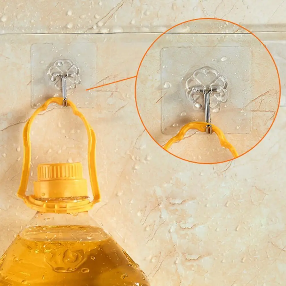 4 шт./компл. прозрачный сильная самоклеящаяся поверхность двери Вешалки стены