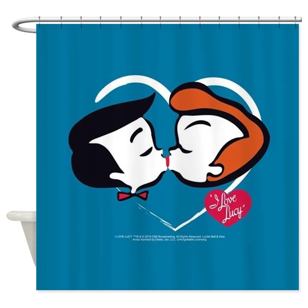 I Love Lucy: декоративные тканевые занавески для душа и нескользящие напольные