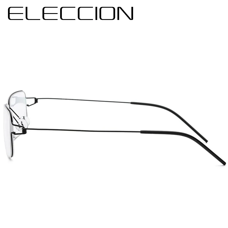 Титановые очки без винтов квадратная оправа для очков мужские оправы по рецепту