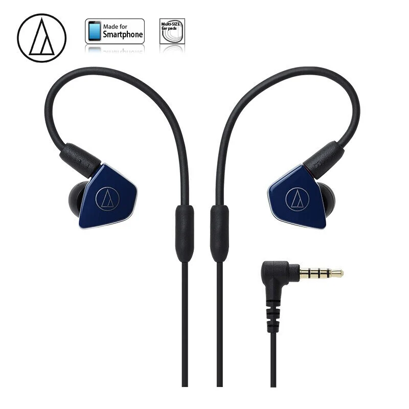 

Оригинальные наушники Audio-Technica ATH-LS50iS, проводные наушники Hifi, двойные динамические наушники, спортивные наушники с пультом дистанционного у...