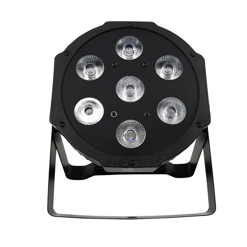 SHEHDS 4 шт. Быстрая светодиодный Par 7x12 Вт RGBW светодиодный плоский Par RGBW фиксированный/мобильный разъем 7 каналов для DJ диско и вечерние бар