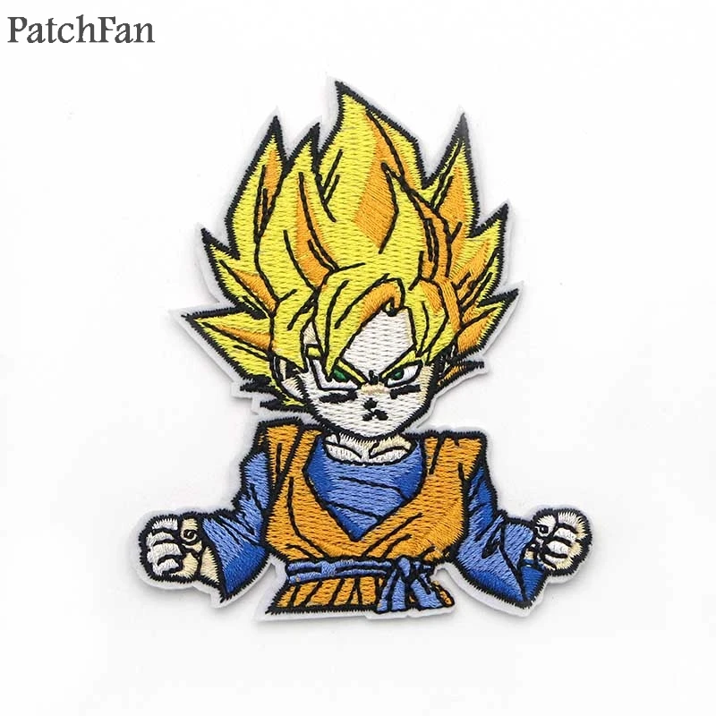 A0488 Patchfan классический мультфильм Dragon Ball Сон Гоку дед сон Гохан Железо на патч ручной работы эмблемы с вышивкой шитье Patchworks