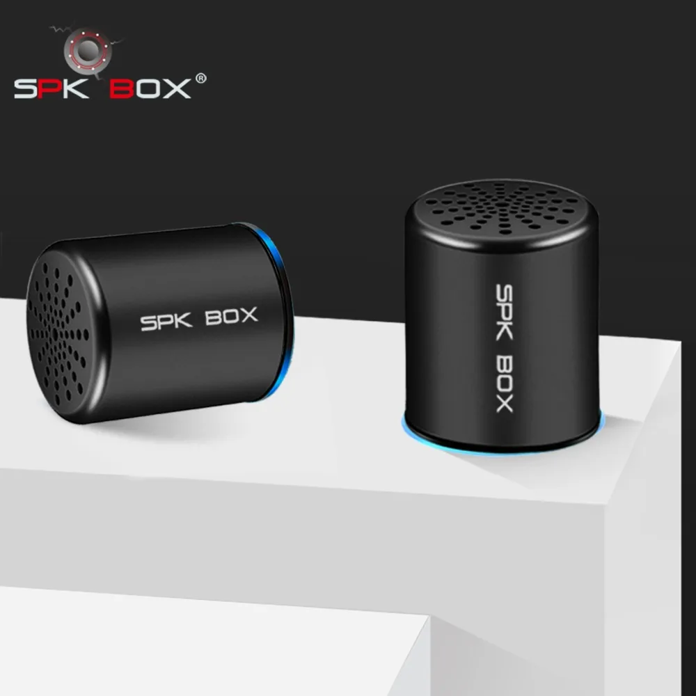 SPK BOX 2 упаковки TWS Система беспроводные Bluetooth колонки металлические портативные мини стерео звук громкоговоритель MP3 музыка воспроизведение микрофон 3 Вт