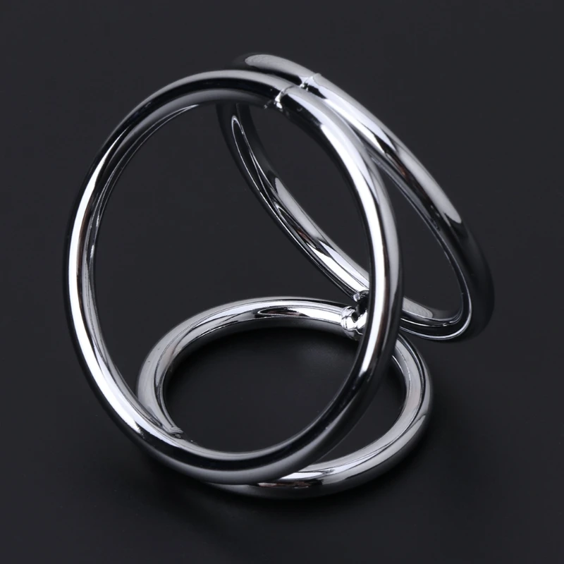 Нержавеющая сталь 3 кольца Мошонка зажим семенника Кольца для пениса пенисный