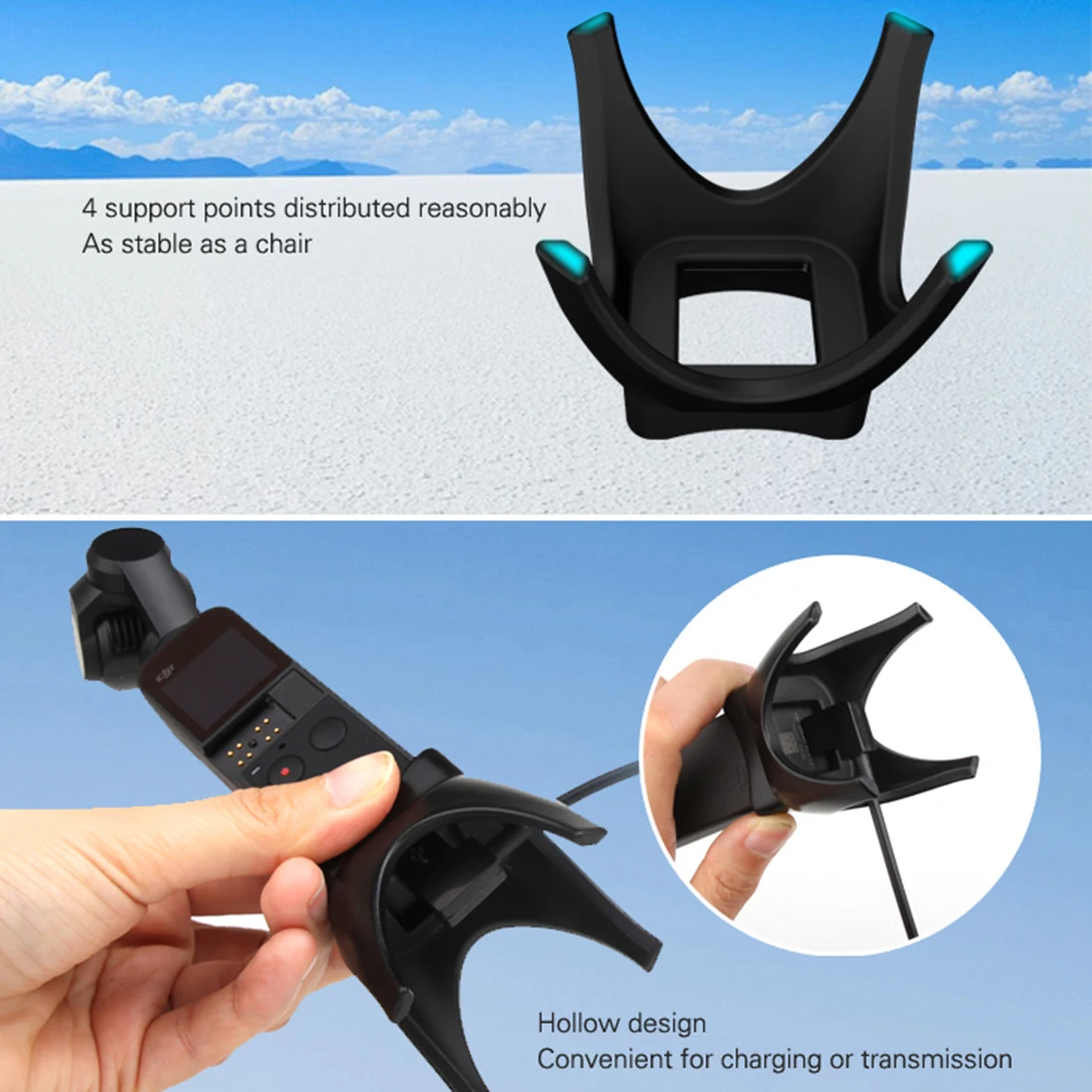 Gimbal камера повышенная Поддержка крепление зарядка помощник база для батареи 36 мм Высокая подставка для DJI Osmo Карманная камера RC части