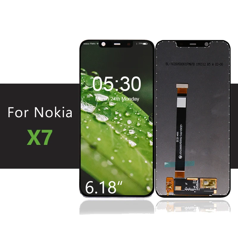 ЖК дисплей и дигитайзер сенсорного экрана в сборе для Nokia X7 запасные части 7 1 Plus 100%
