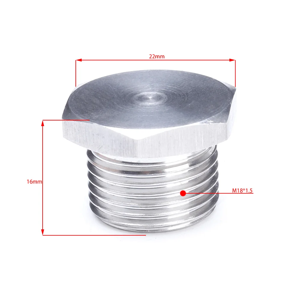 CNSPEED 304 нержавеющая сталь O2 штекер для датчика кислорода M18 X 1 5 Thread подходит