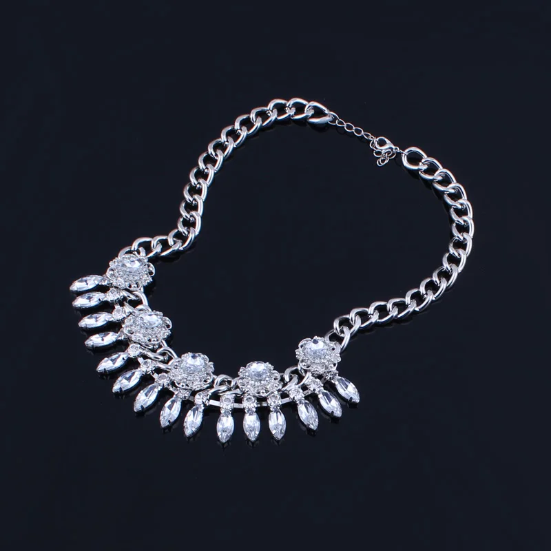 Tenande Роскошные массивные ювелирные украшения свадебные праздничное колье