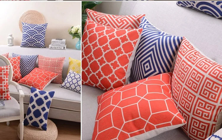 18 &quot классическая восточный геометрическая хлопок белье чехлы икеа диван декор
