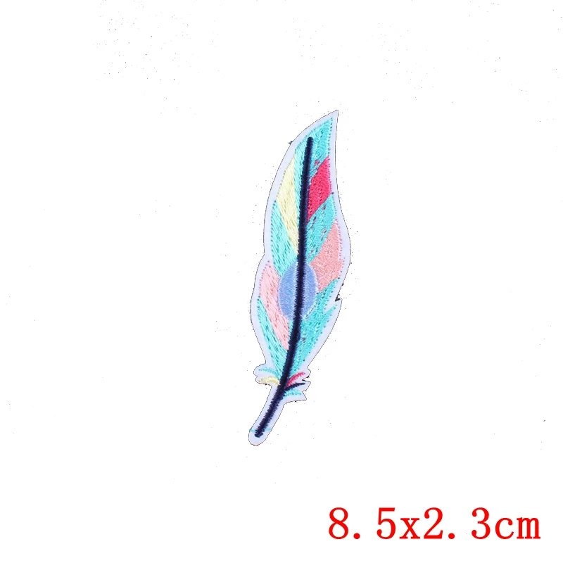 TI-PE0348CT Prajna индийские перьевые нашивки с вышивкой, железные нашивки для одежды, футболки для девочек, летние наклейки, аксессуары для самостоятельной сборки, украшения F - Цвет: TI-PE0348CT