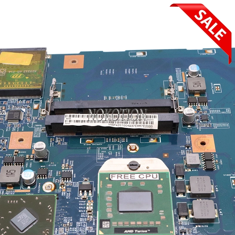NOKOTION JV50-PU MB 48.4CH01.021 для acer aspire 5536 материнская плата для ноутбука MB. P4201.004 MBP4201004 DDR2 Бесплатный процессор