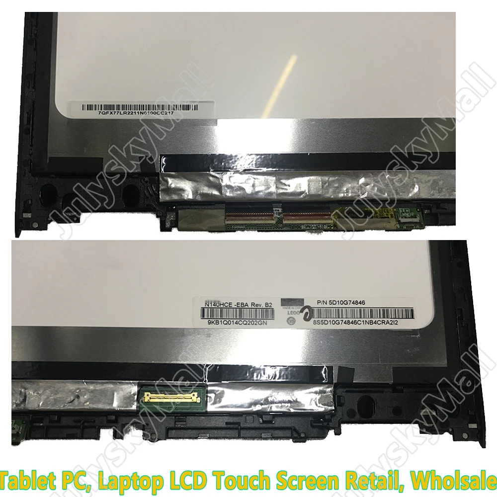 Подходит для Lenovo YOGA 3 14 80JH 80QD series yoga 700-14IBK NV140FHM-A10 сенсорный стеклянный дигитайзер +