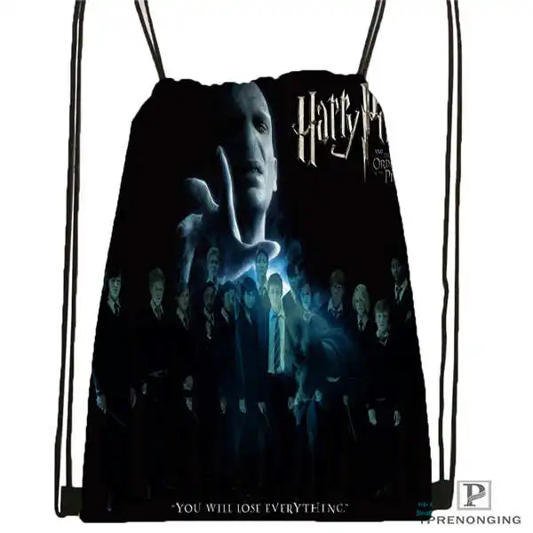 Drawstring Backpack Custom harry_potter_artwork_@ 1 походная сумка на шнурке Cute Daypack Kids Satchel(черная спинка) 31x40 cm#2018611-24 - Цвет: Drawstring Backpack