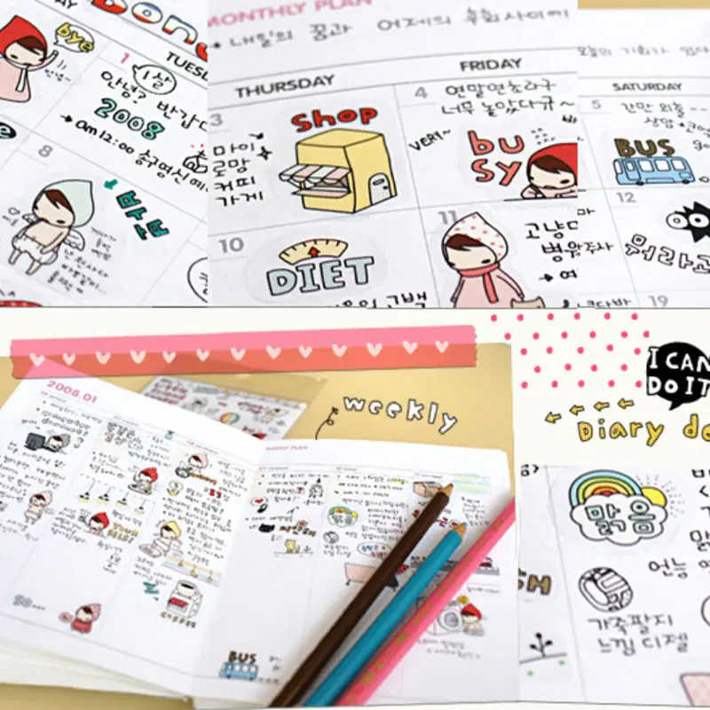 6 листов/набор наклейки Планировщики|stationery brands|stationery sheetssticker border |