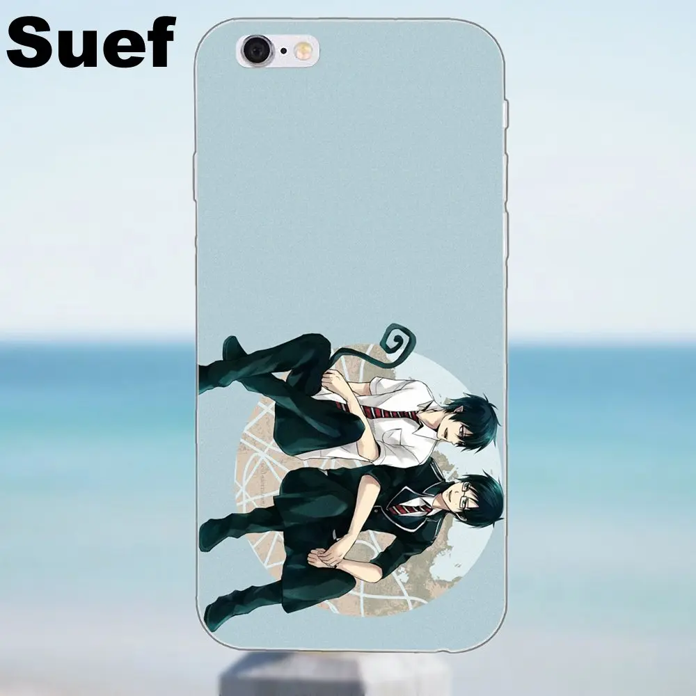 Suef мягкий чехол с принтом Ao No Exorcist для iPhone X 4 4S 5 5S 5C SE 6 6S 7 8 Plus Galaxy J1 J3 J5 J7 A3 A5 2016 2017|galaxy