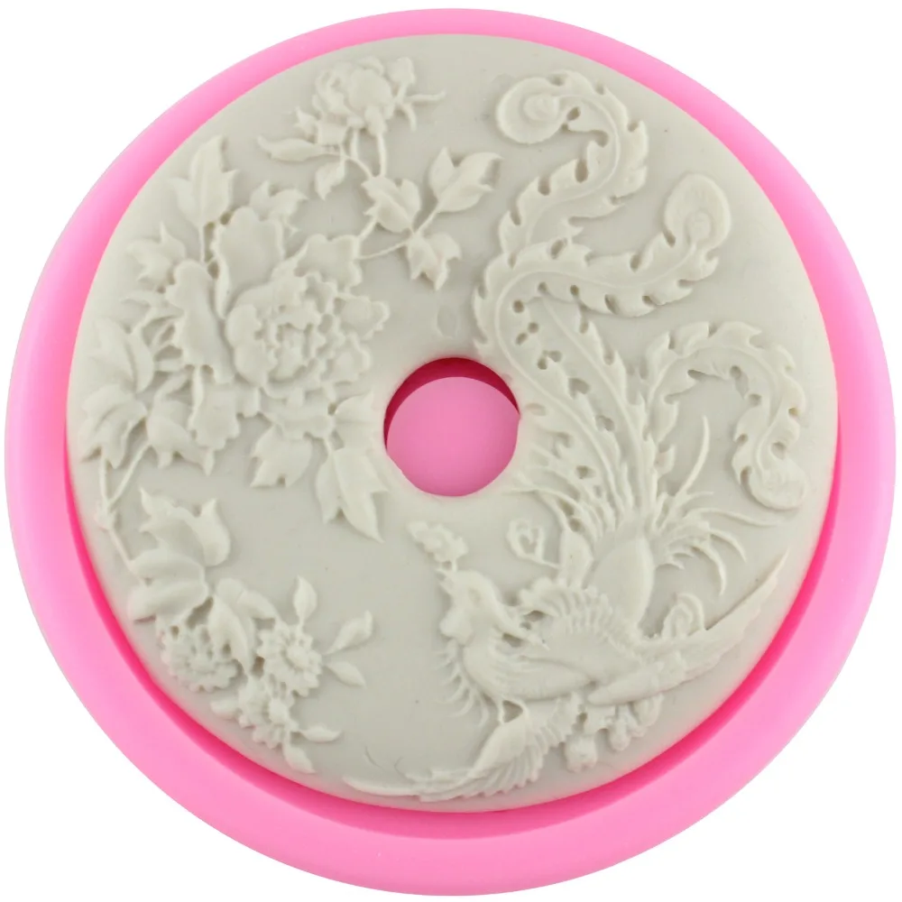 Классические Силиконовые формы для помадки с павлином форма торта печенья 3D