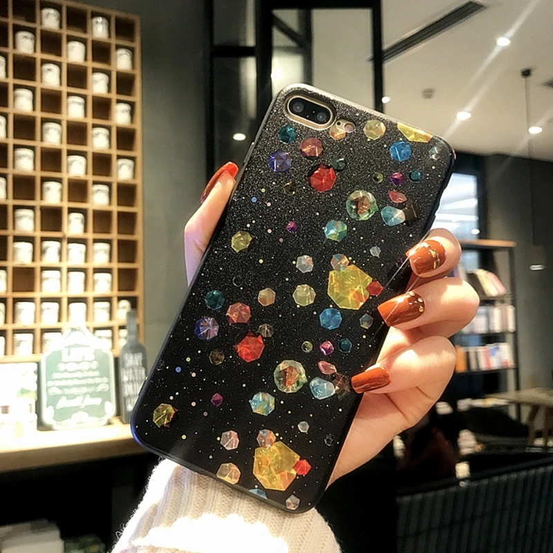 HOCAYU оптовая продажа дешевые чехлы для телефонов Iphone X 8 8plus 7 7plus 6 6s 6plus 3d Блестящий