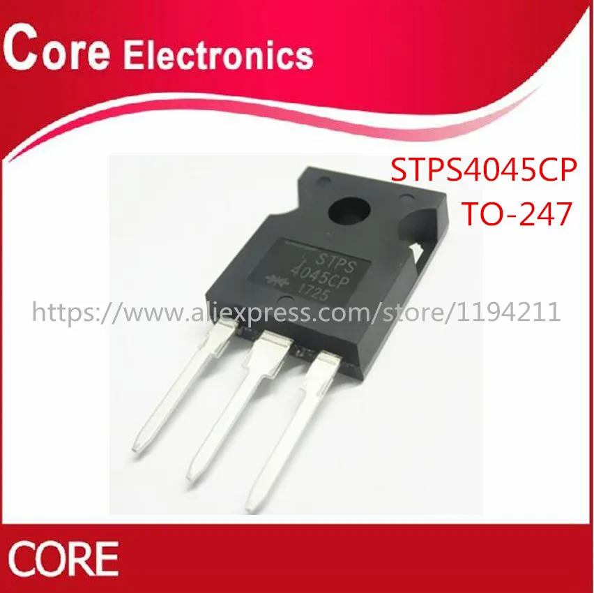20pcs STPS4045CP TO 247 TO247 выпрямительный диод Шоттки 45V 40A|Интегральные схемы| |