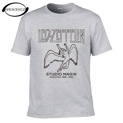 Мода 2017 г. мужские Led Zeppelin печатных футболка Повседневное летние шорты с длинными