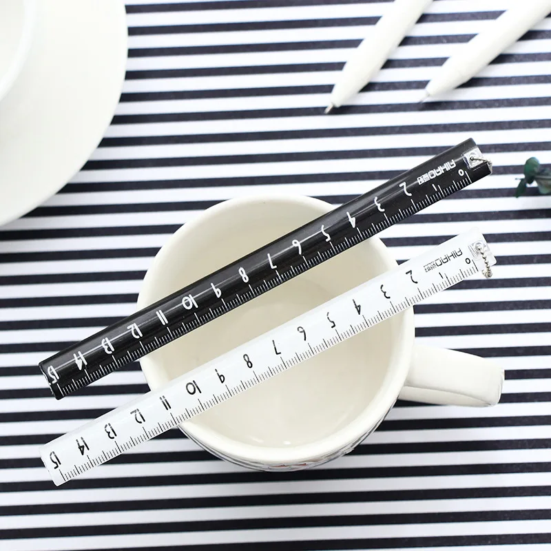 Портативная детская многофункциональная мультяшная пластиковая линейка для