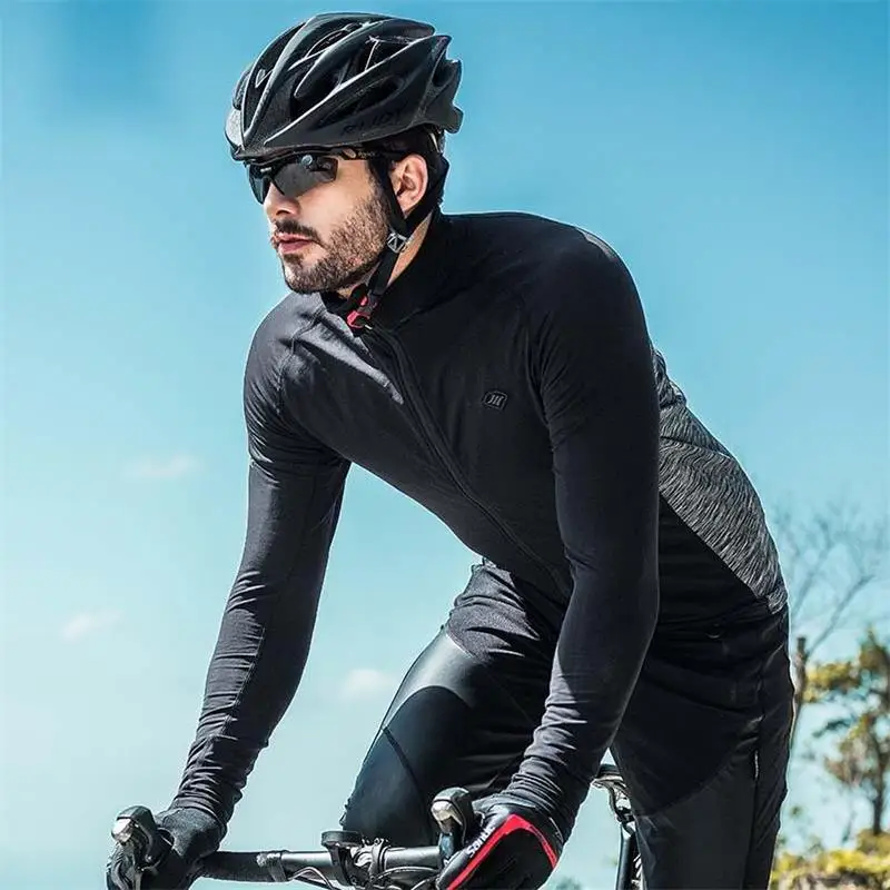 

Santic Autumn Winter Cycling Jacket Coat Bike Clothing Men Long Sleeve Thermal Fleece Windproof Bicycle Jacket