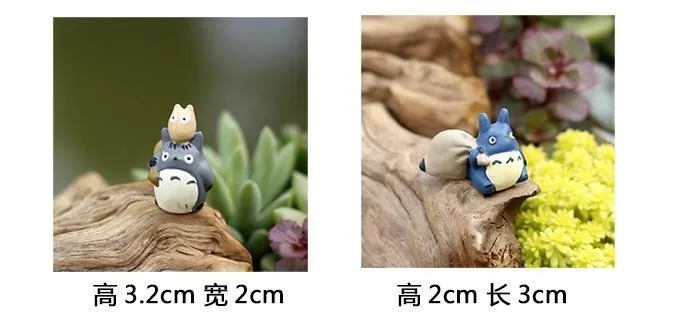 Micro Fairy Garden Figurines Miniature Desktop Decoration Terrarium Succulents Anime My Neighbor Totoro Action Figures Gift DIY