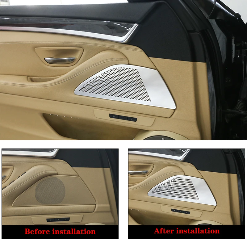 Автомобильная стереоколонка 2 шт. алюминиевый сплав для BMW 5 серии F10 F11 наклейка на