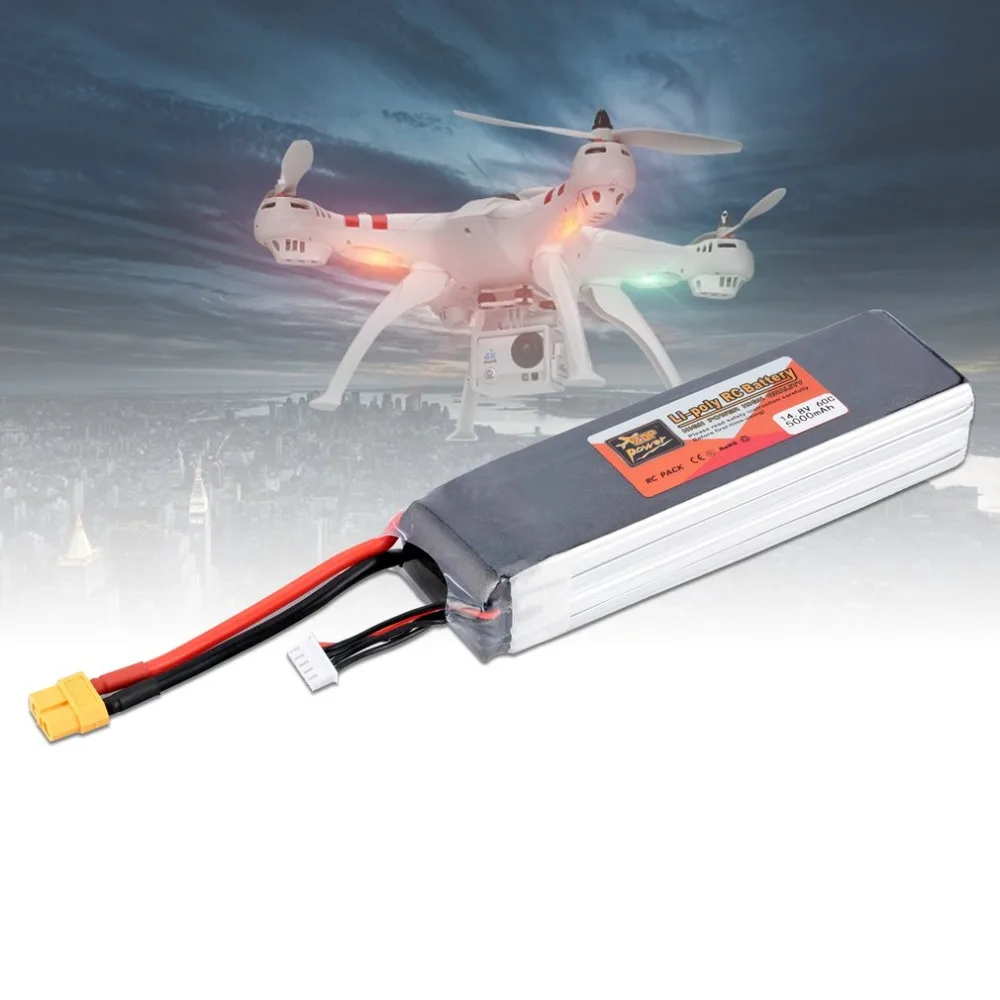 ZOP power 14 8 V 5000mAh 60C 4S 1P Lipo аккумулятор XT60 Перезаряжаемый для радиоуправляемого