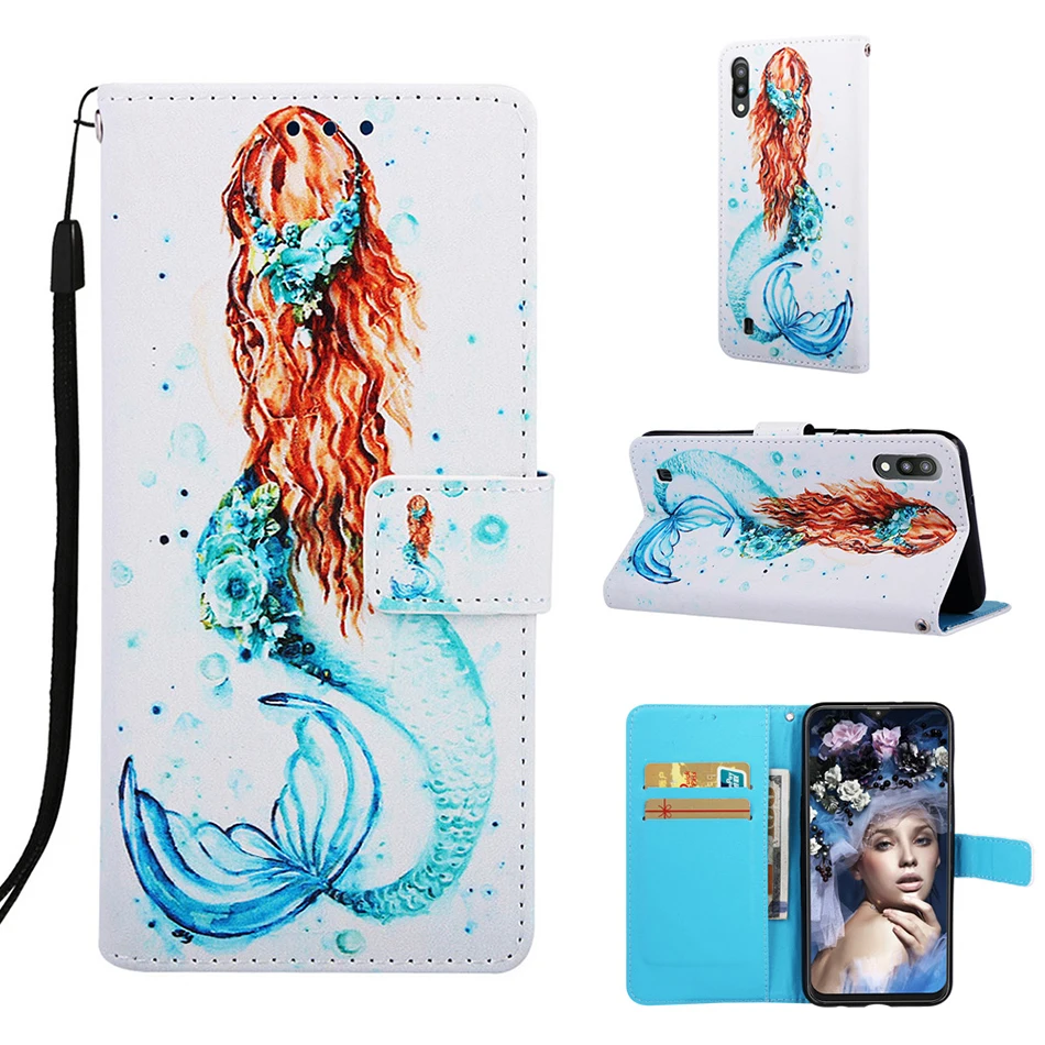Симпатичные панды или тигра узор Бумажник Флип-кейсы для samsung Galaxy M10 M20 M30 A10 A20 A30 A40 A50 A70 A80 A90 A10E A20E чехол Fundas