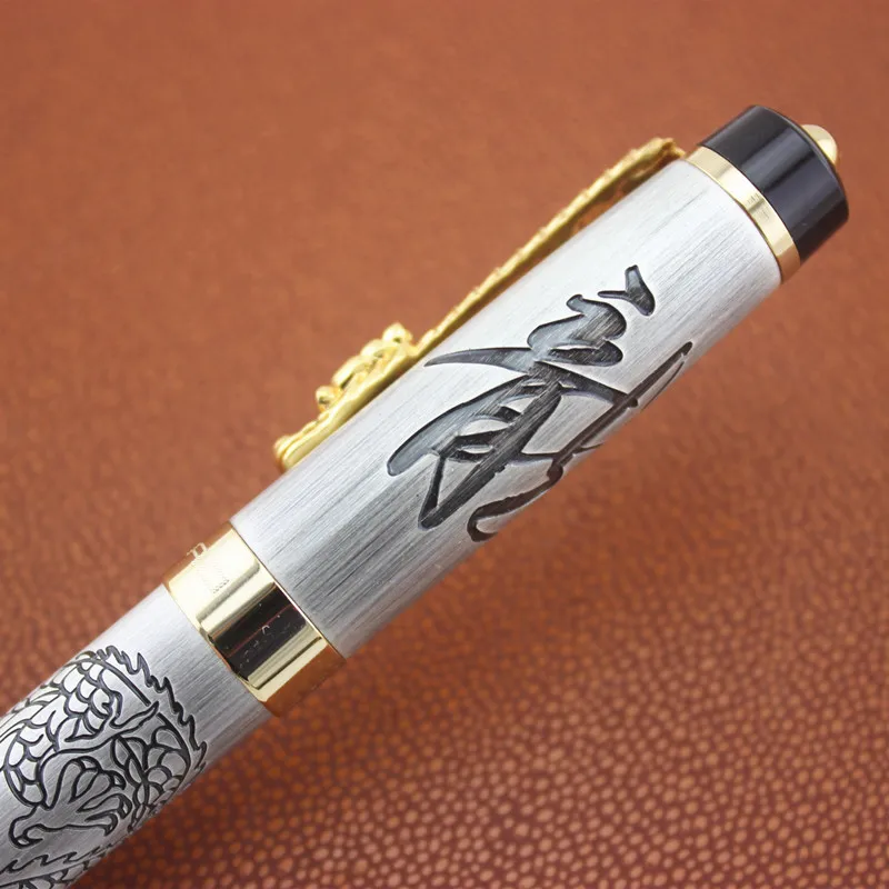 Jinhao каллиграфия перьевая ручка изогнутое перо потомки дракона серый для