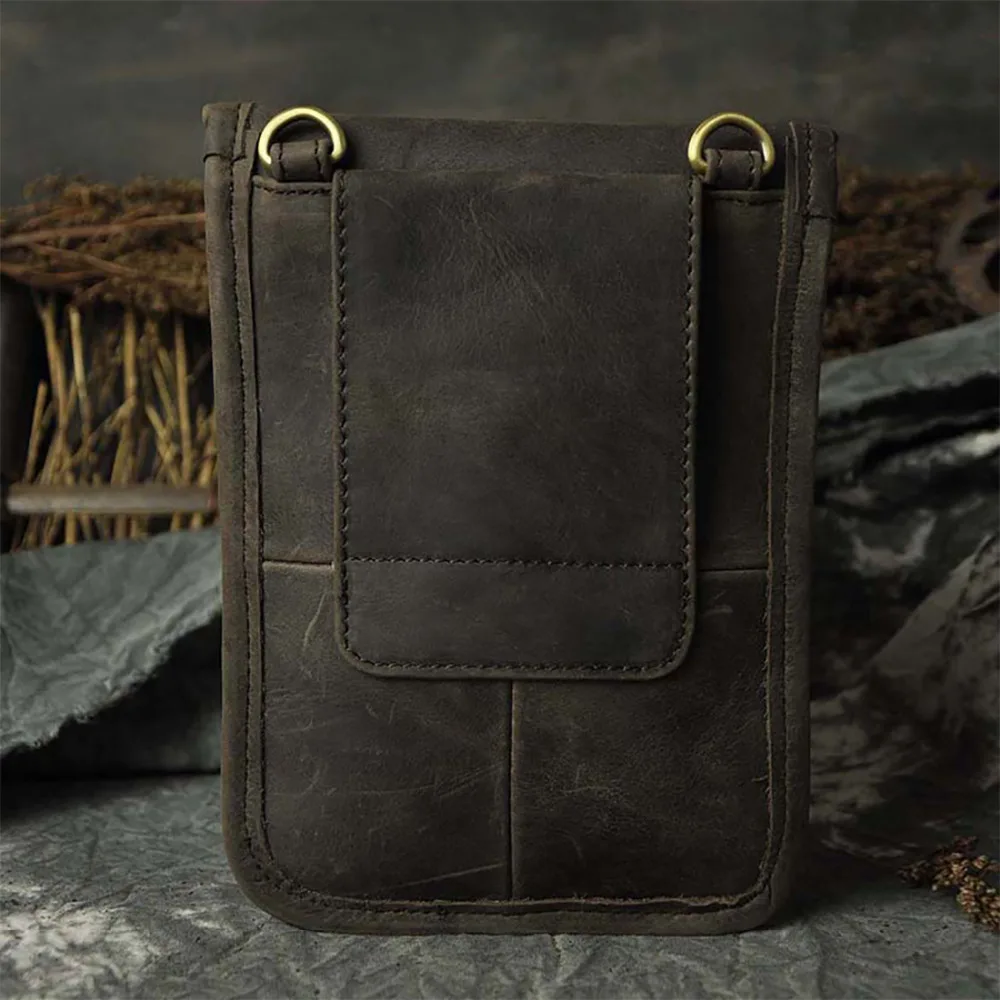 Поясной ремень из воловьей кожи Crazy Horse/Oil Fanny Bag винтажный кошелек сумка